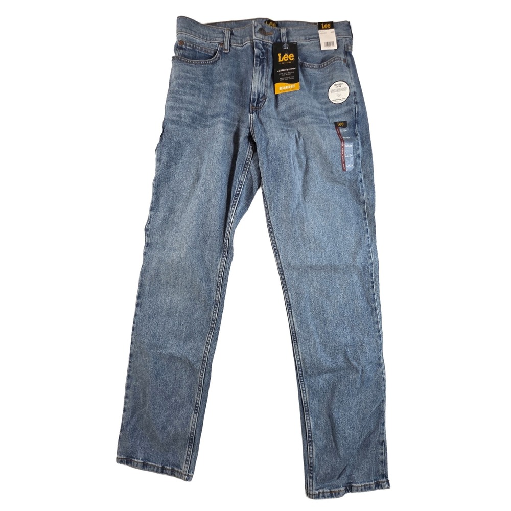 Lee Men's Legendary Relaxed Fit Straight Leg Jeans 32x34 Icey Blue NWT